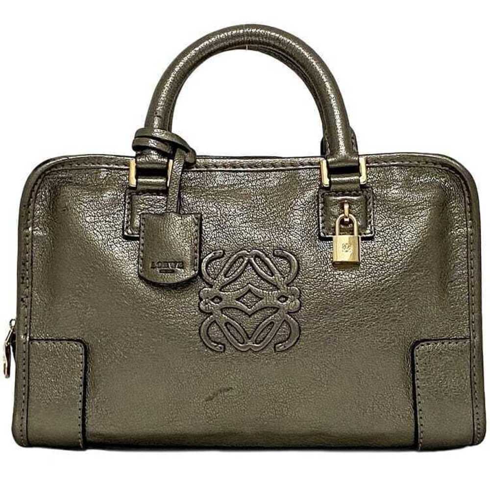 Loewe Amazona Handbag gold anagram bag leather zip tote key